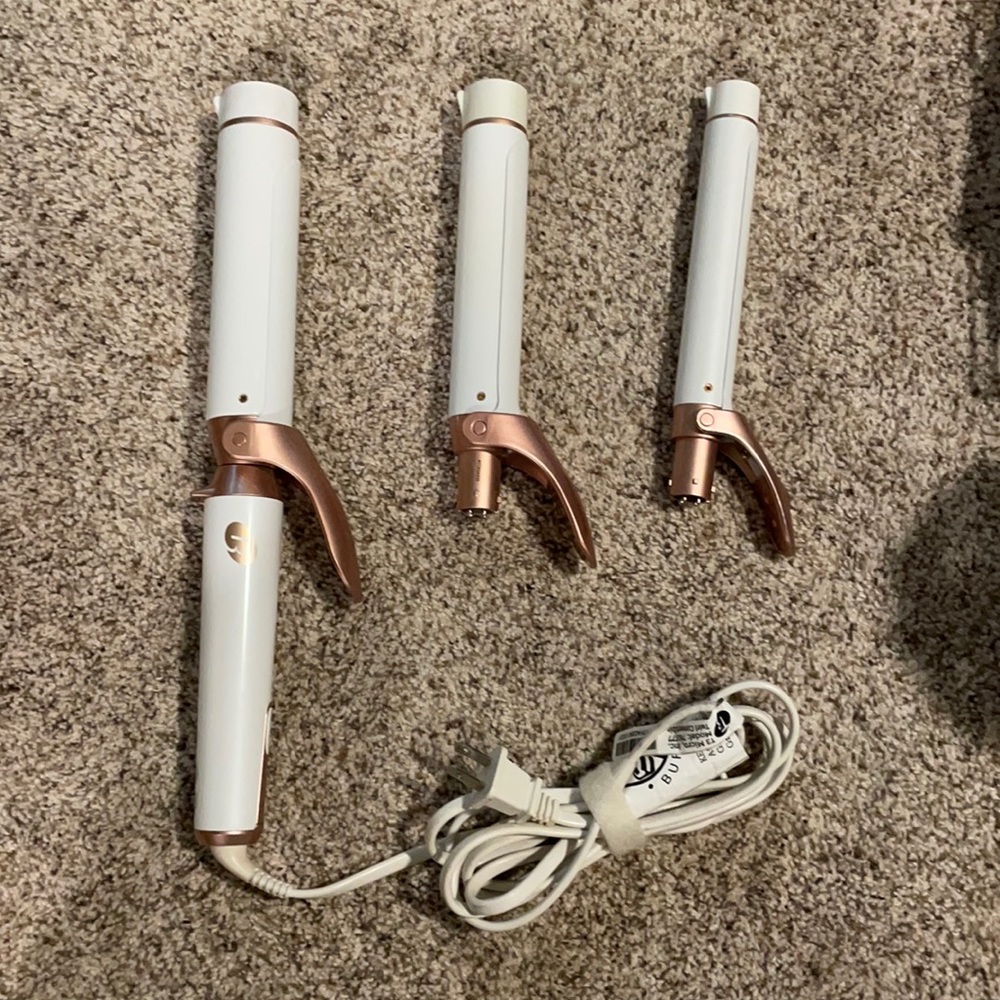 T3 Twirl Trio Interchangeable clip curling Iorn